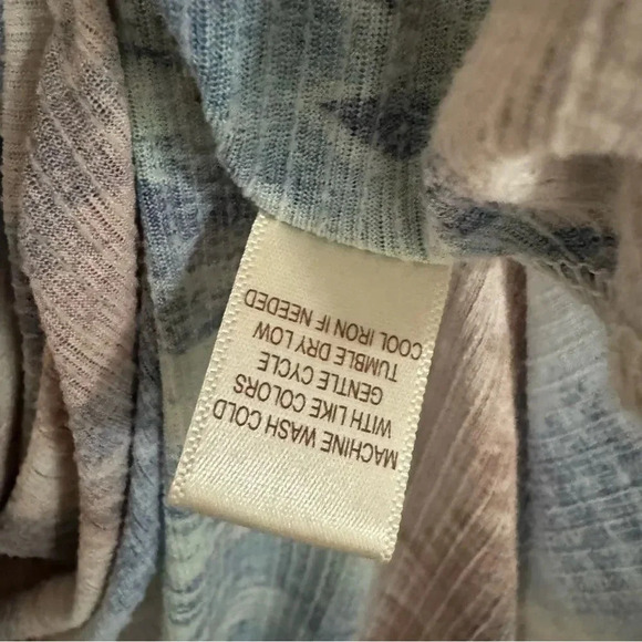 LIBERTY LOVE Tie Dye Swim Cover Tie Waist Wrap Blue Brown Green Cream Size M - Picture 6 of 6